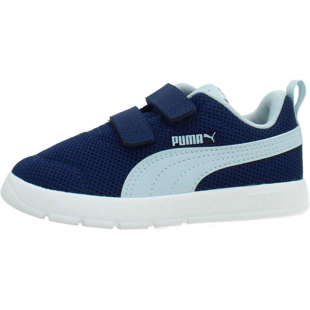 Puma CourtFlex V3, Sneaker Bambini in Tela - Blu 2/5