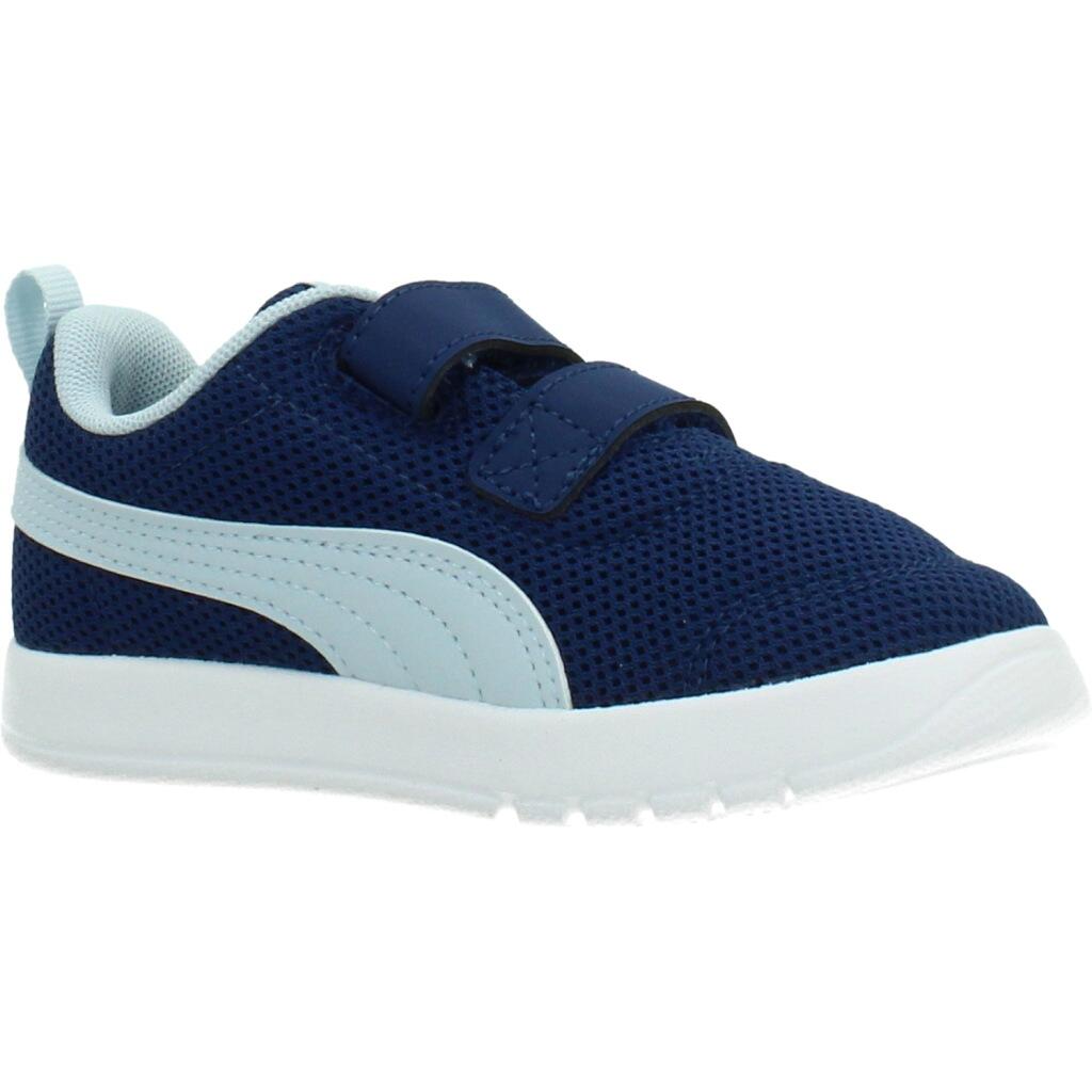 Puma CourtFlex V3, Sneaker Bambini in Tela - Blu 5/5