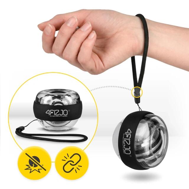 Gyrokugel Powerball Handgelenktrainer Unterarmtrainer Kreiselball 4FIZJO 6/7