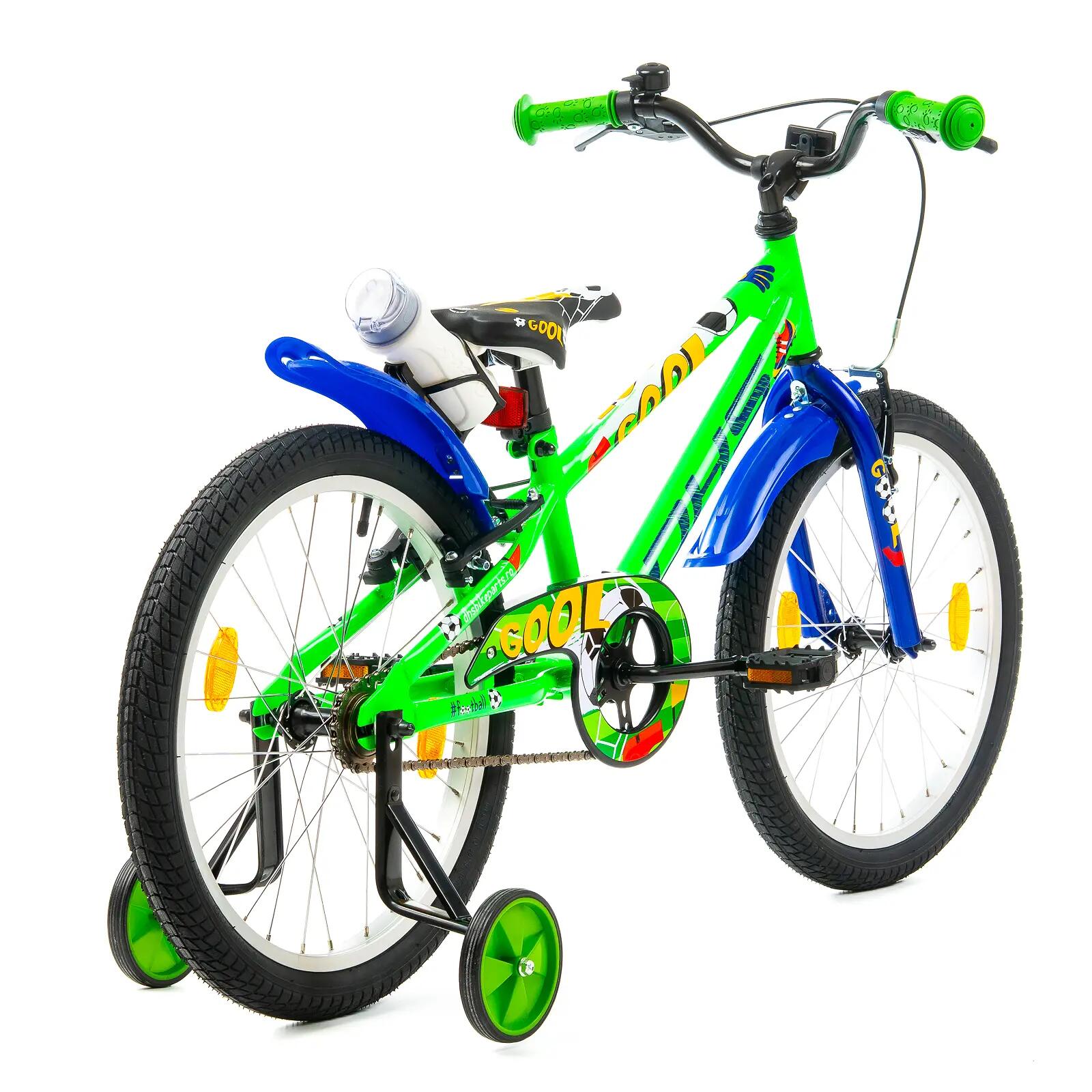 Bicicleta Copii DHS Football - 20 Inch, Verde 2/7