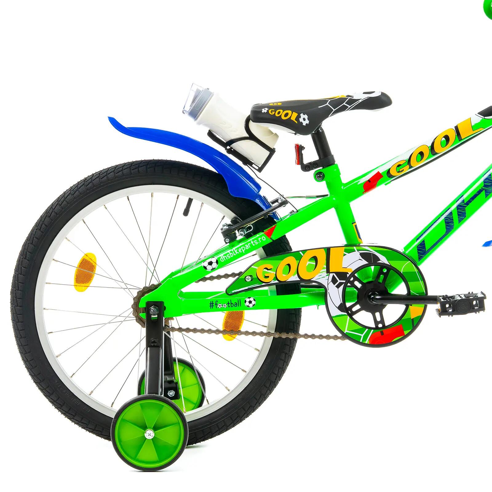 Bicicleta Copii DHS Football - 20 Inch, Verde 5/7