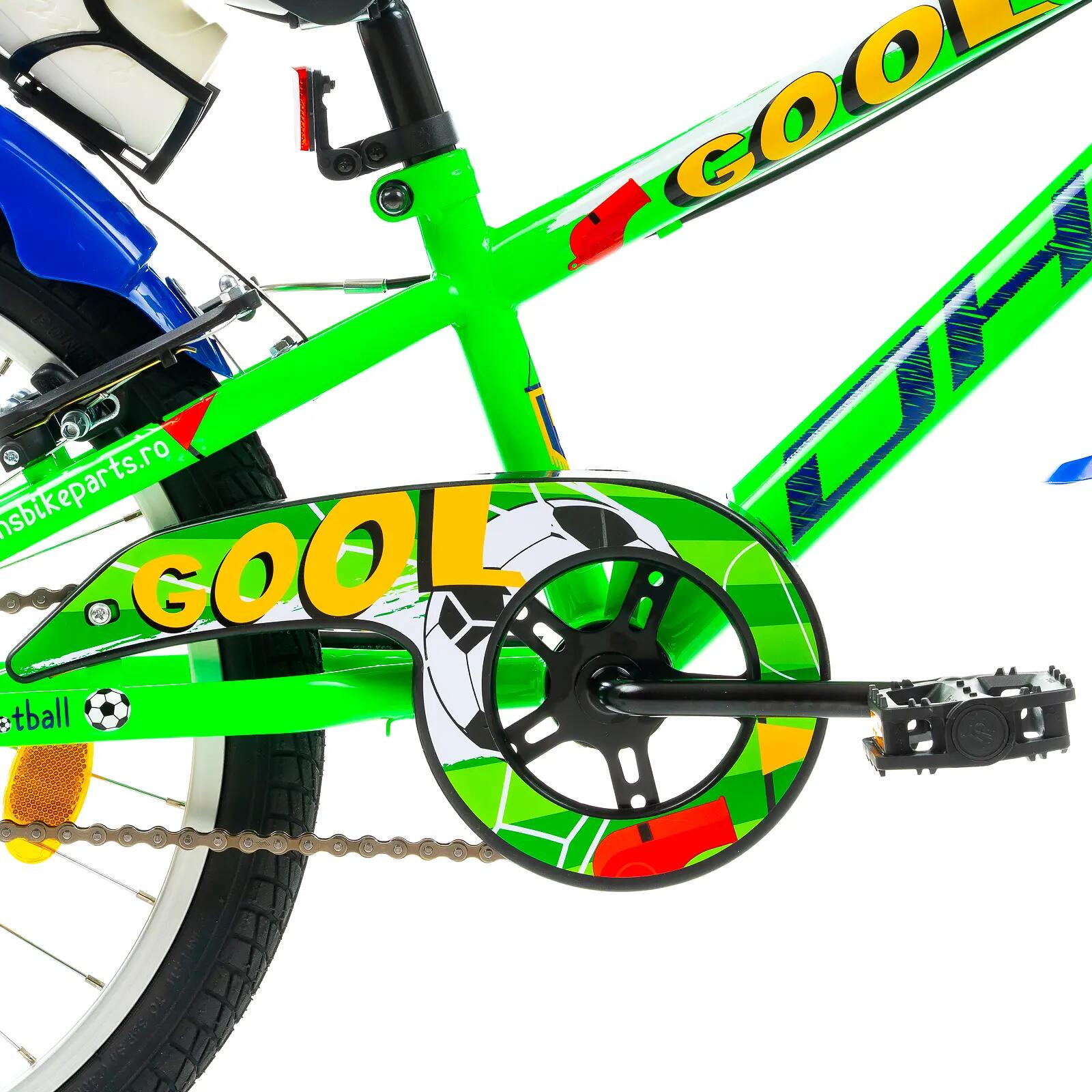 Bicicleta Copii DHS Football - 20 Inch, Verde 6/7