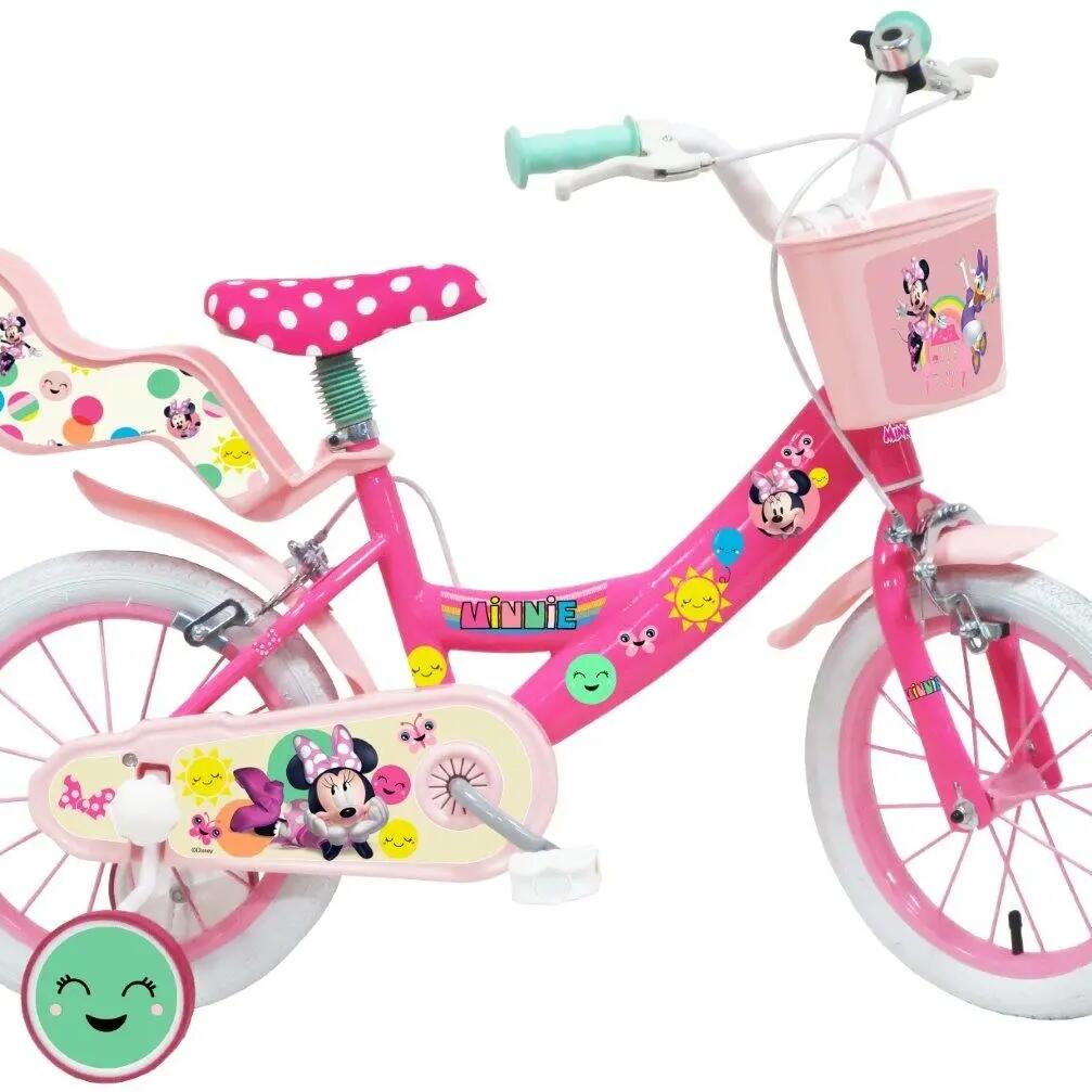 Disney Minnie Mouse 14-Inch Girls' Fuchsia Bicycle with Daisy Duck