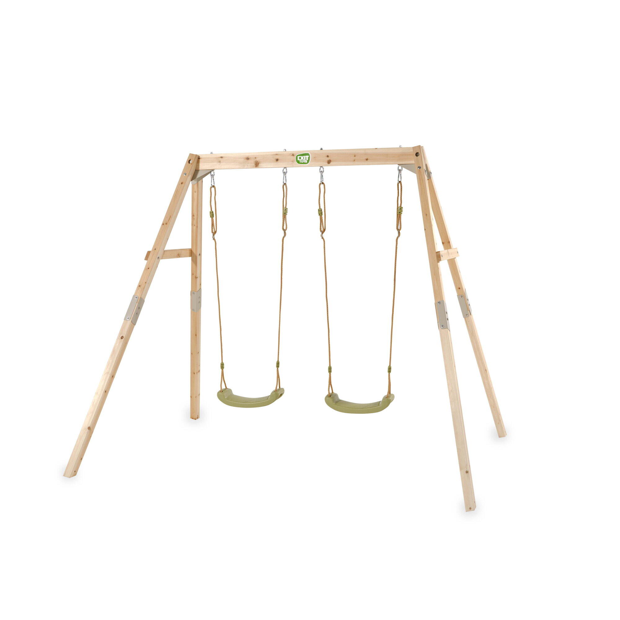 Balançoire double en bois Silvi 1/7