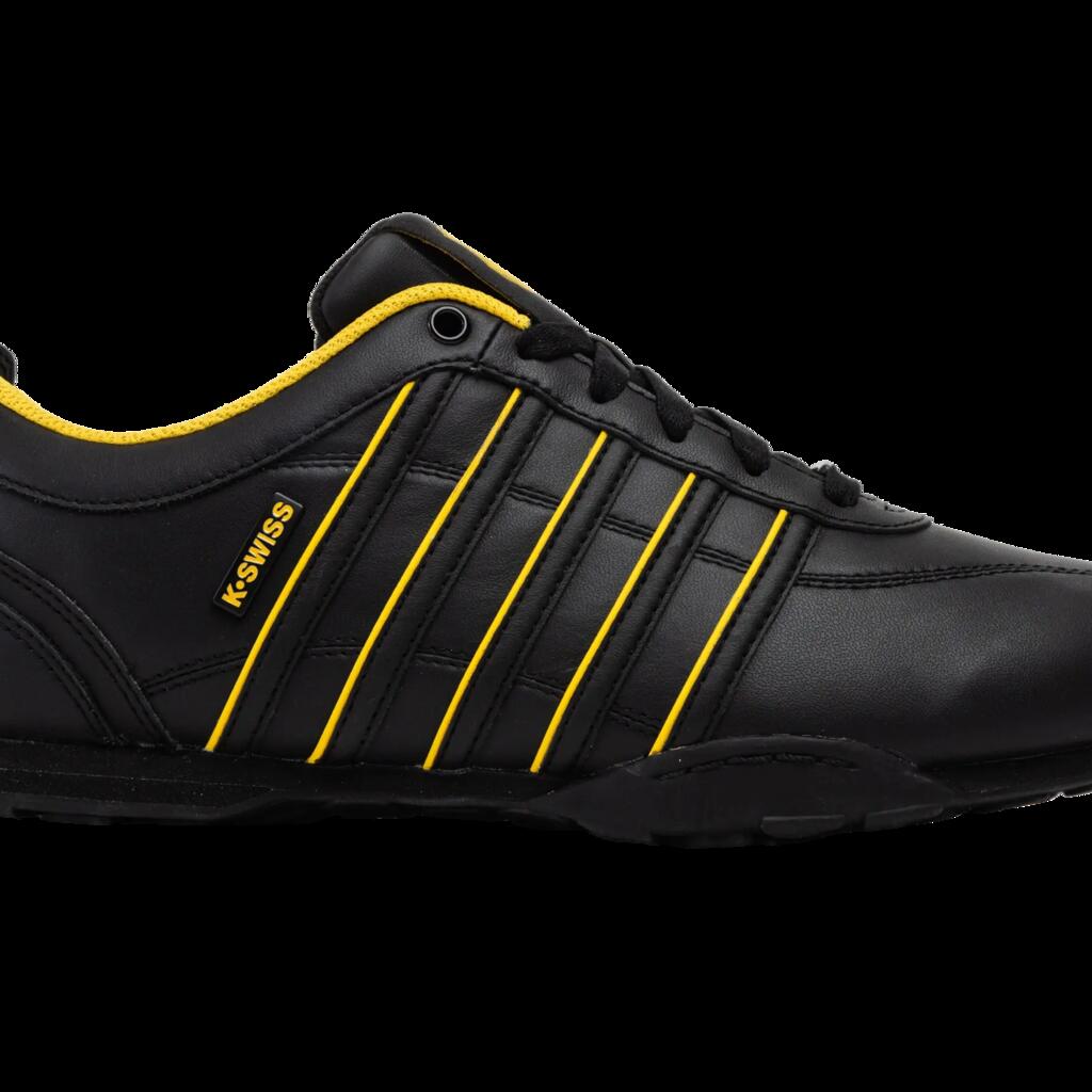 K-SWISS ARVEE 1.5 Court Style sneaker – black, yellow accents