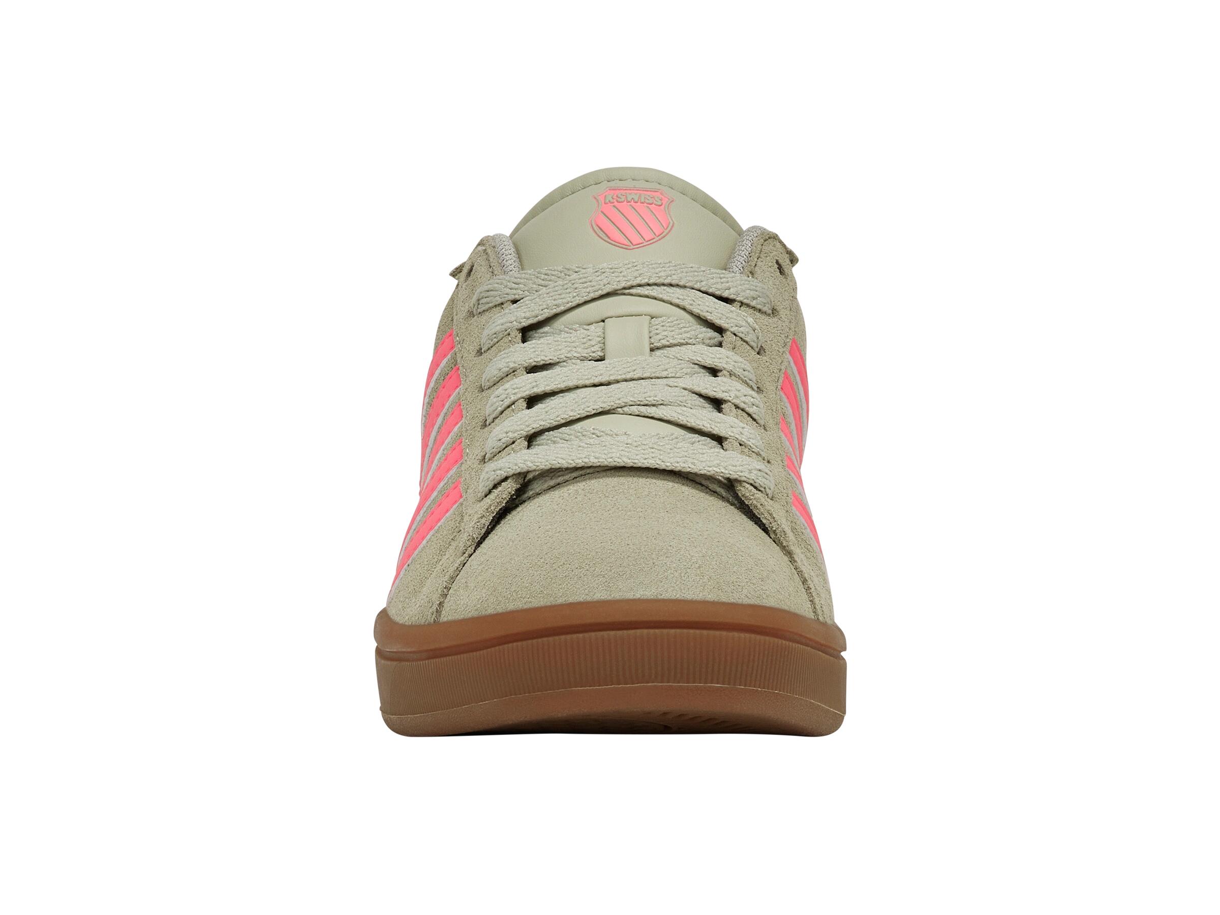 Zapatillas K-SWISS COURT TIEBRK II SDE mujer, Green Granite con rosa 3/5