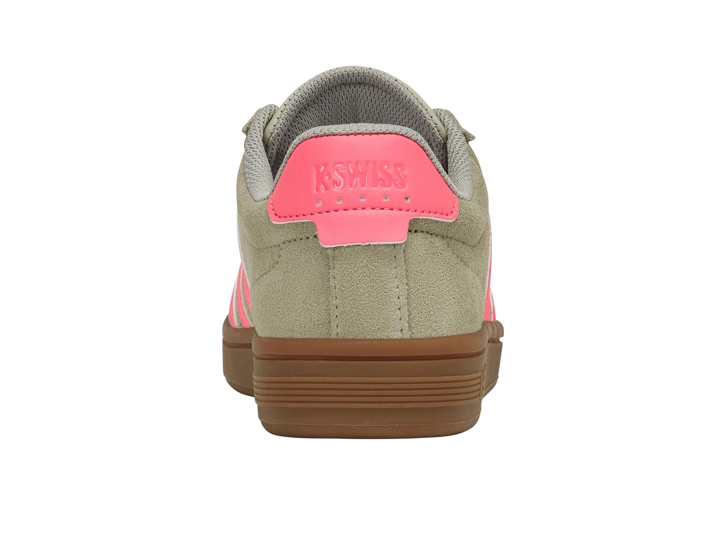 Zapatillas K-SWISS COURT TIEBRK II SDE mujer, Green Granite con rosa 4/5