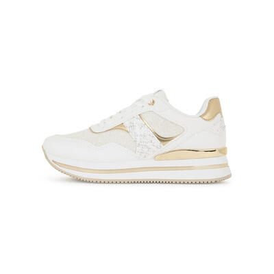 Sneaker glitter con inserti snake e soletta in Memory Foam