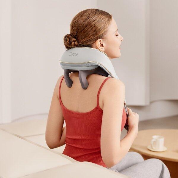 Shiatsu Nek- & Schoudermassager met Warmtefunctie H5 Mini Grijs 4/7