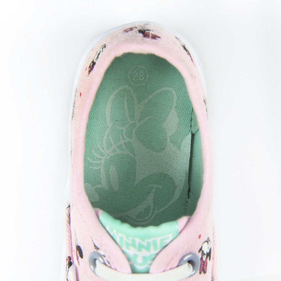 Baskets en toile rose à lacets Minnie 4/5