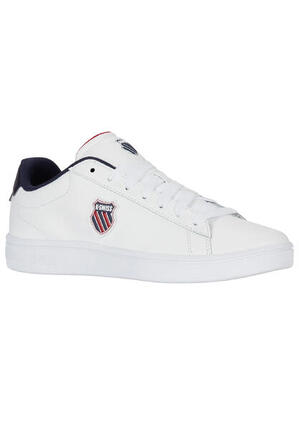 Męskie sneakersy K-Swiss COURT SHIELD II WHITE/PEACOAT/SAMBA RED-M (04412-983-M)