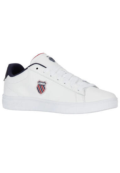 Męskie sneakersy K-Swiss COURT SHIELD II WHITE/PEACOAT/SAMBA RED-M (04412-983-M)