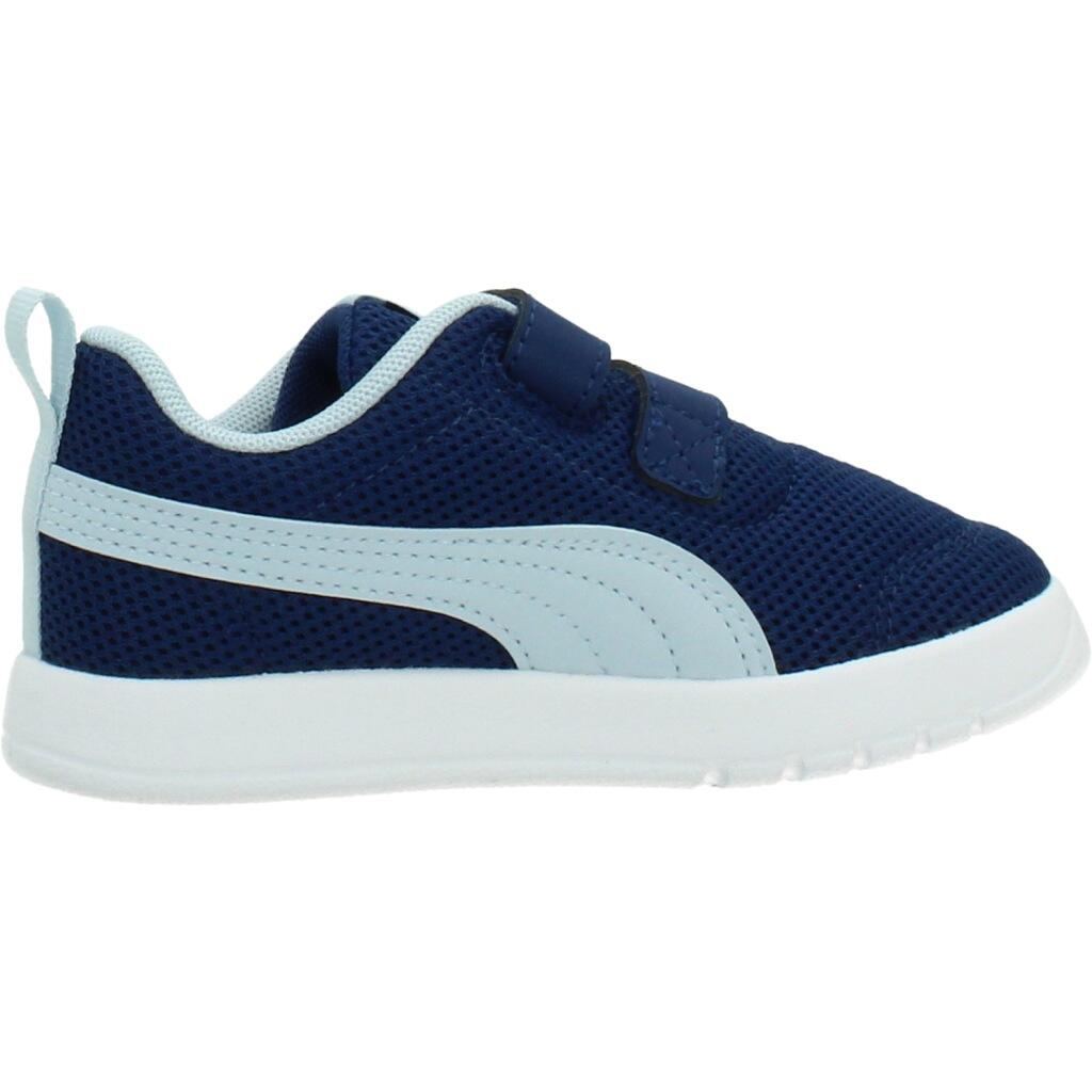 Puma CourtFlex V3, Sneaker Bambini in Tela - Blu 4/5