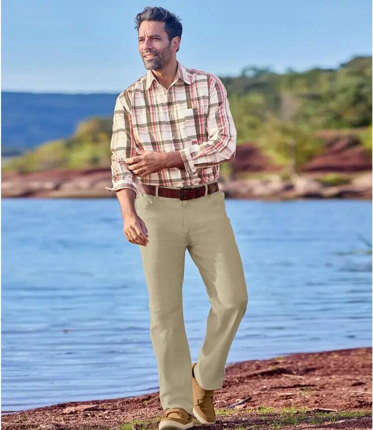Pantalon Toile Stretch Semi-Élastiqué  3/3