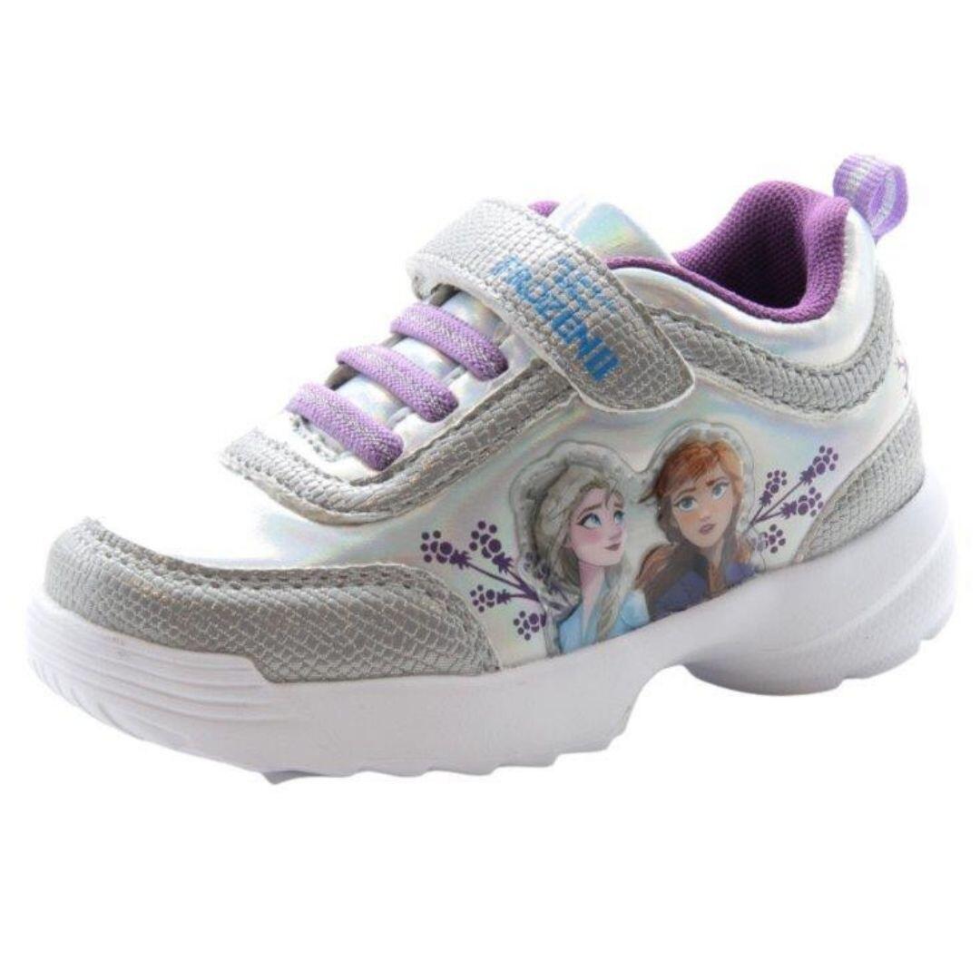 Baskets lumineuses La Reine des Neiges argentées pour filles 2/2