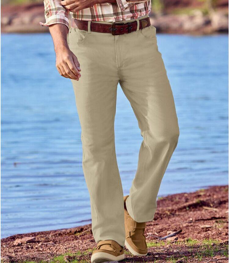 Hose aus Stretch-Twill mit teilelastischem Bund 2/3