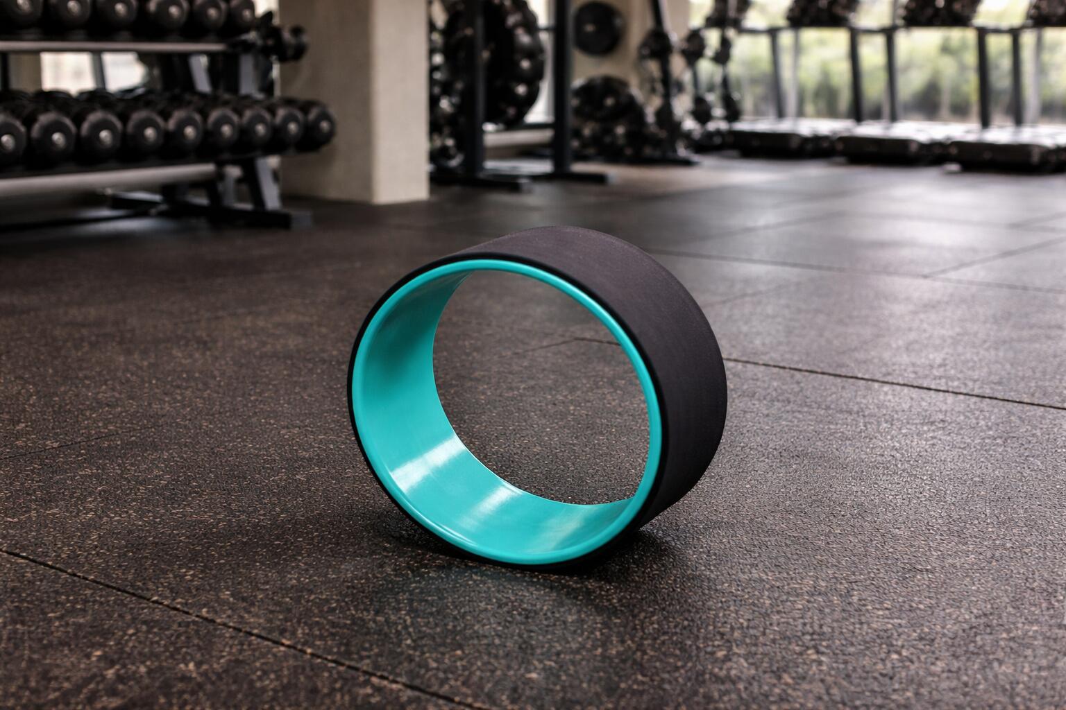 Rueda Yoga 33 cm Diámetro Antideslizante Verde/Negro 3/3