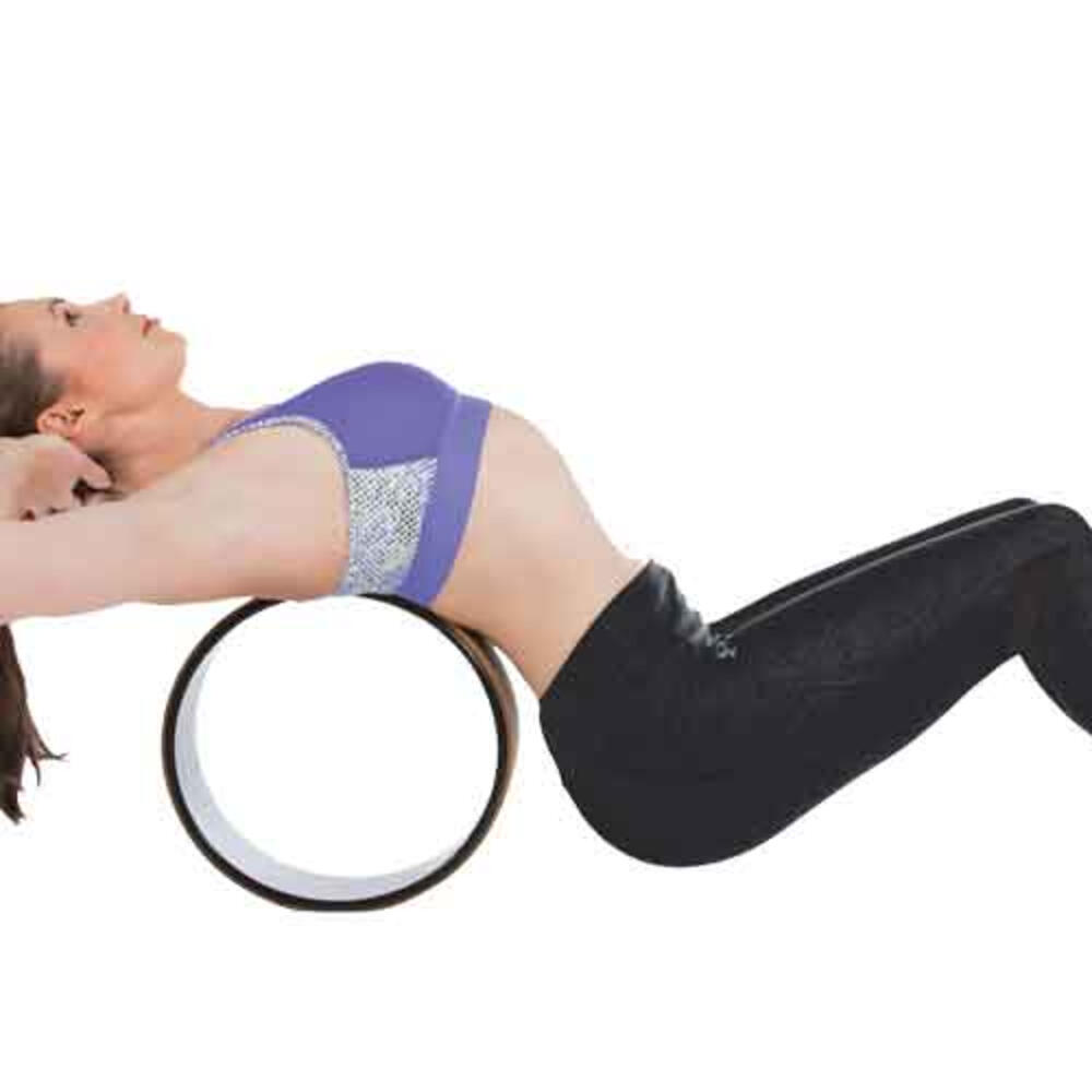 Rueda Yoga 33 cm Diámetro Antideslizante Verde/Negro 2/3