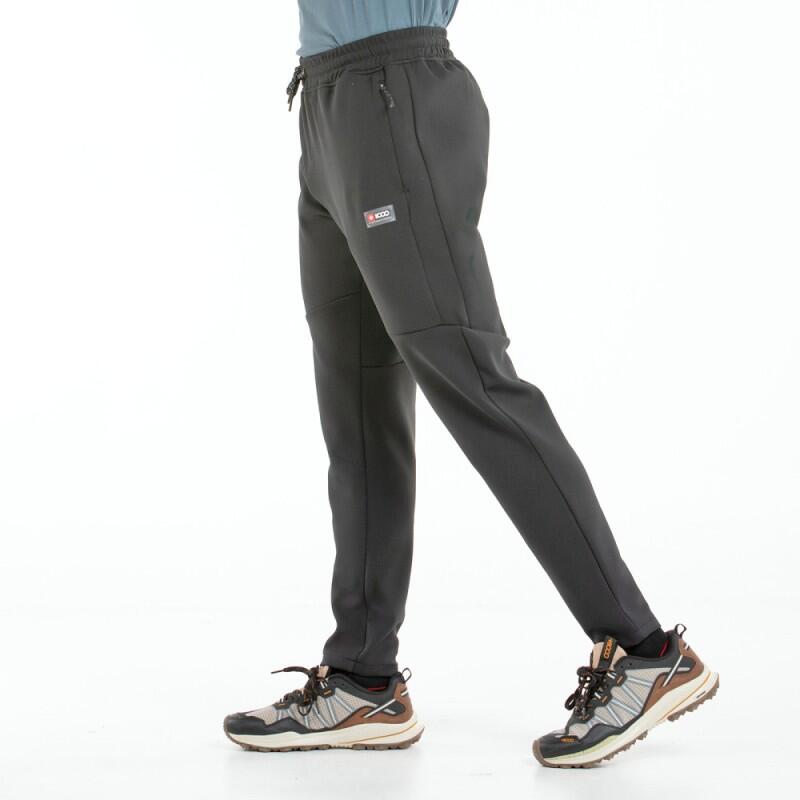 Pantalón deportivo - Cintura media, 2 bols., cordón - Negro/Gris 4/4