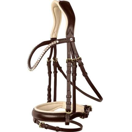 Bridon équitation pour cheval Waldhausen X-Line Ivory