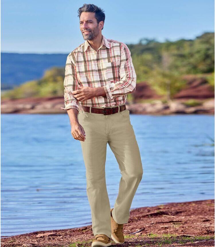 Pantalon Toile Stretch Semi-Élastiqué  3/3