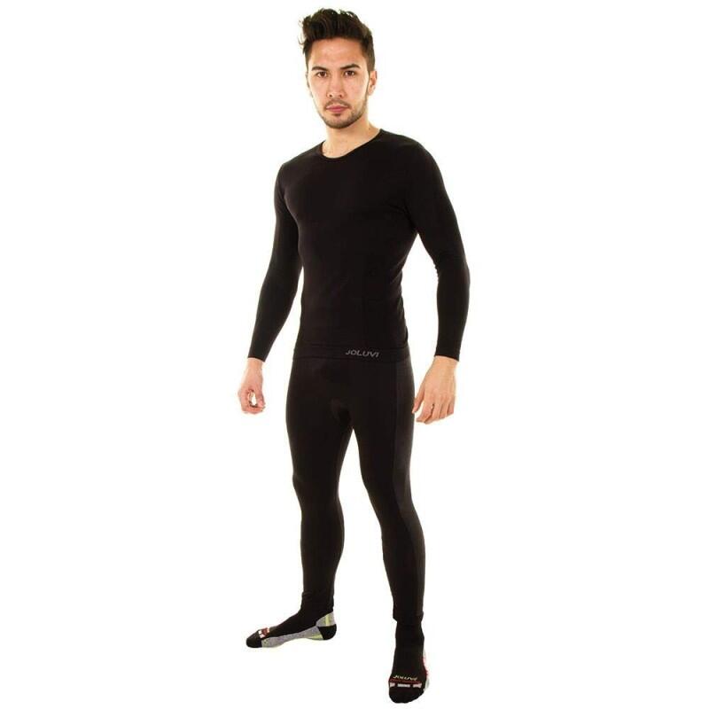 Pantalón térmico Joluvi 232956J niño, negro, sin costuras 3/4