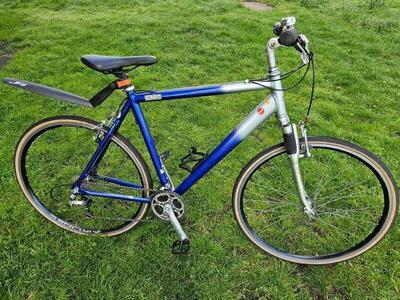 Raleigh trekking/hybride bike, blauw 57 cm