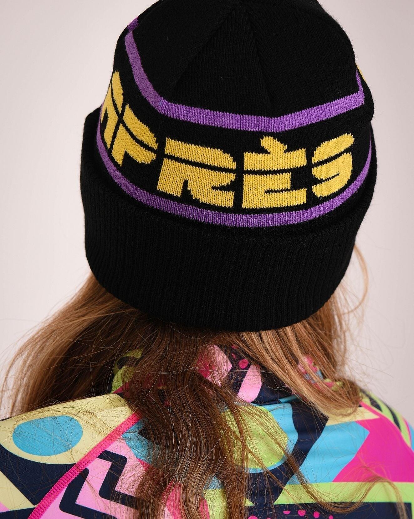Bonnet Après Noir/Violet/Jaune 2/6