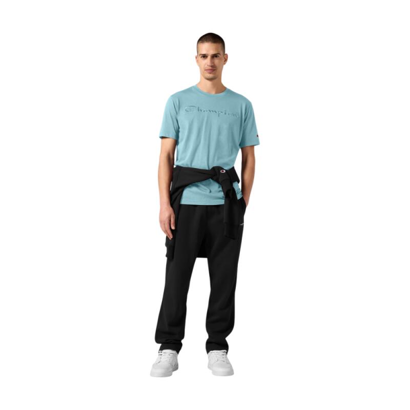 T-shirt Champion homme bleu, 100% coton, coupe Regular 2/5