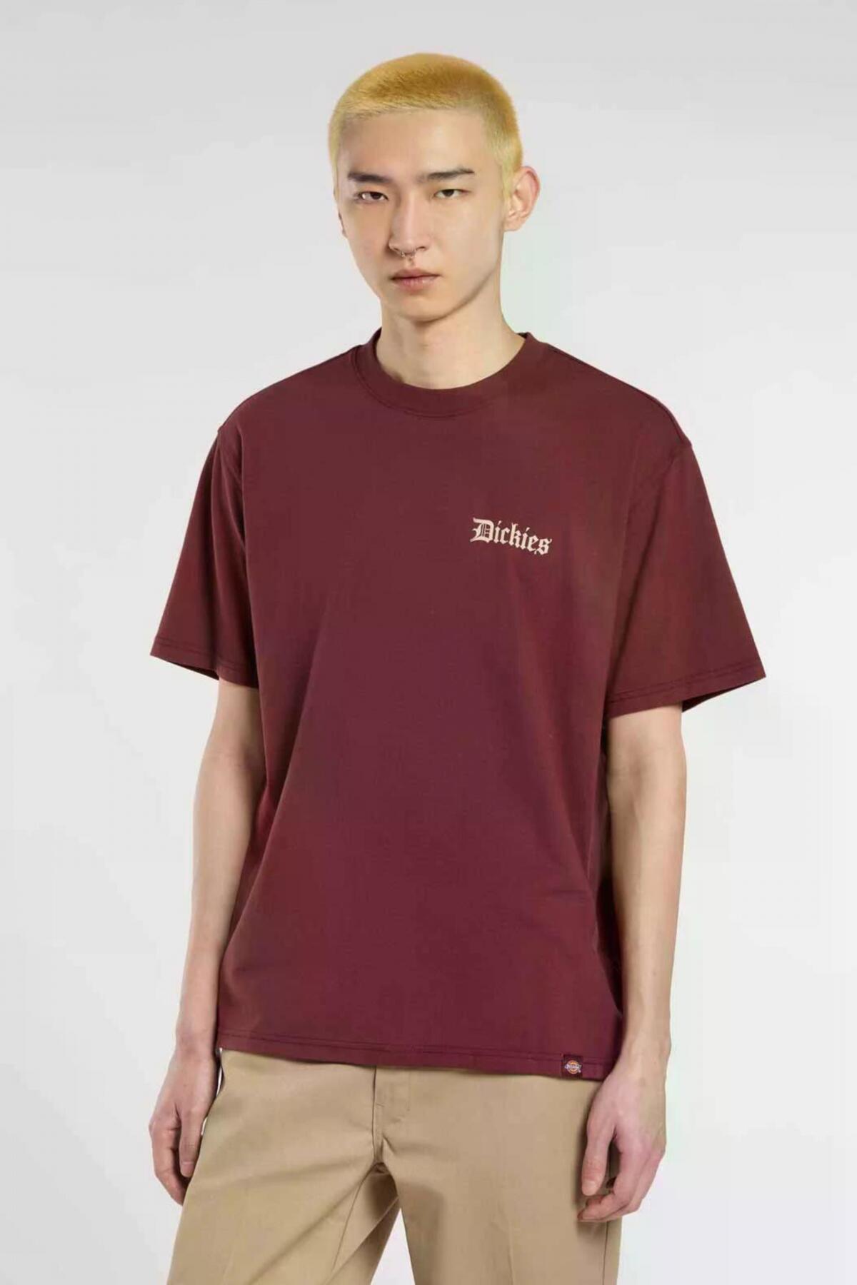 T-Shirt Uomo Dickies Diner Rossa 5/5