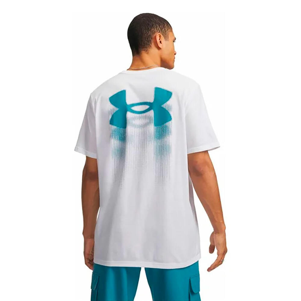 T-shirt UA Blur Logo pour homme Under Armour Blanc 2/3