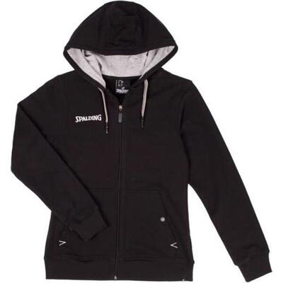 Spalding flow zipper sweater met kap dames - zwart