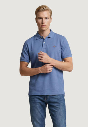 polo manches courtes REG SHIELD SS PIQUE POLO HOMME bleu clair