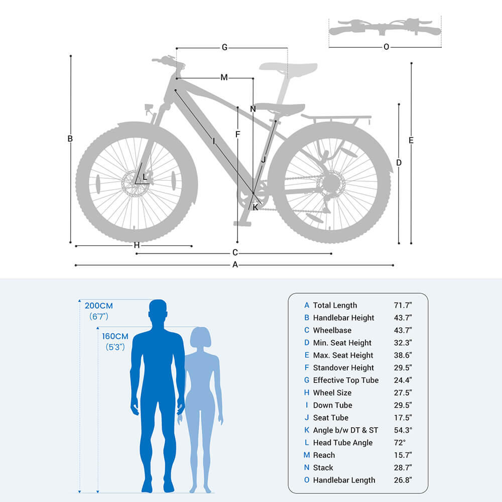 Bici eléctrica trekking: motor potente, batería extraíble, 100 km autonomía J1 7/7