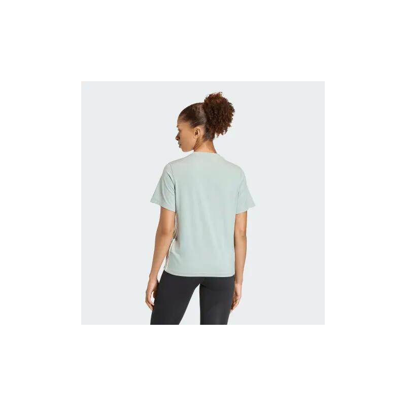 T-shirt Adidas Essentials 3-Stripes femme WOSA/WHITE, polyester recyclé 2/4