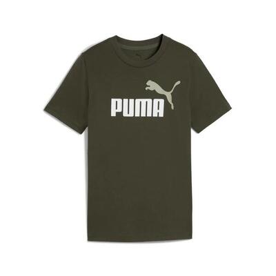 Puma essentials 2 graphics groen junior t-shirt