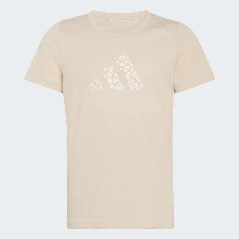 Adidas Mädchen T-Shirt Beige mit Animal-Print KG0103 4/4