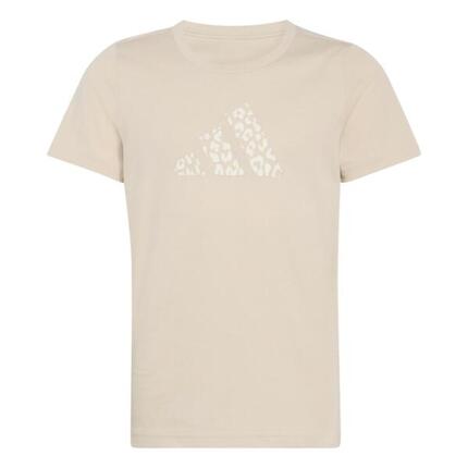 Adidas Mädchen T-Shirt Beige mit Animal-Print KG0103