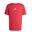 Tricou Adidas Essentials Three Stripes roșu din bumbac