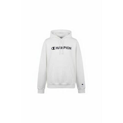 Sweat-shirt blanc Champion homme col rond poche kangourou