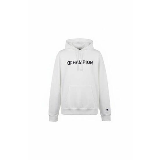 Sweat-shirt blanc Champion homme col rond poche kangourou