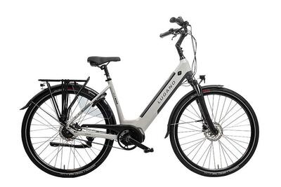Elo special n8 elektrische stadsfiets, 28", 8-speed, geïntegreerde accu, grijs