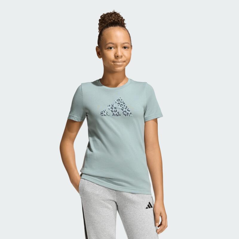 Adidas Mädchen T-Shirt Animal Print grün - 100% Baumwolle 3/3