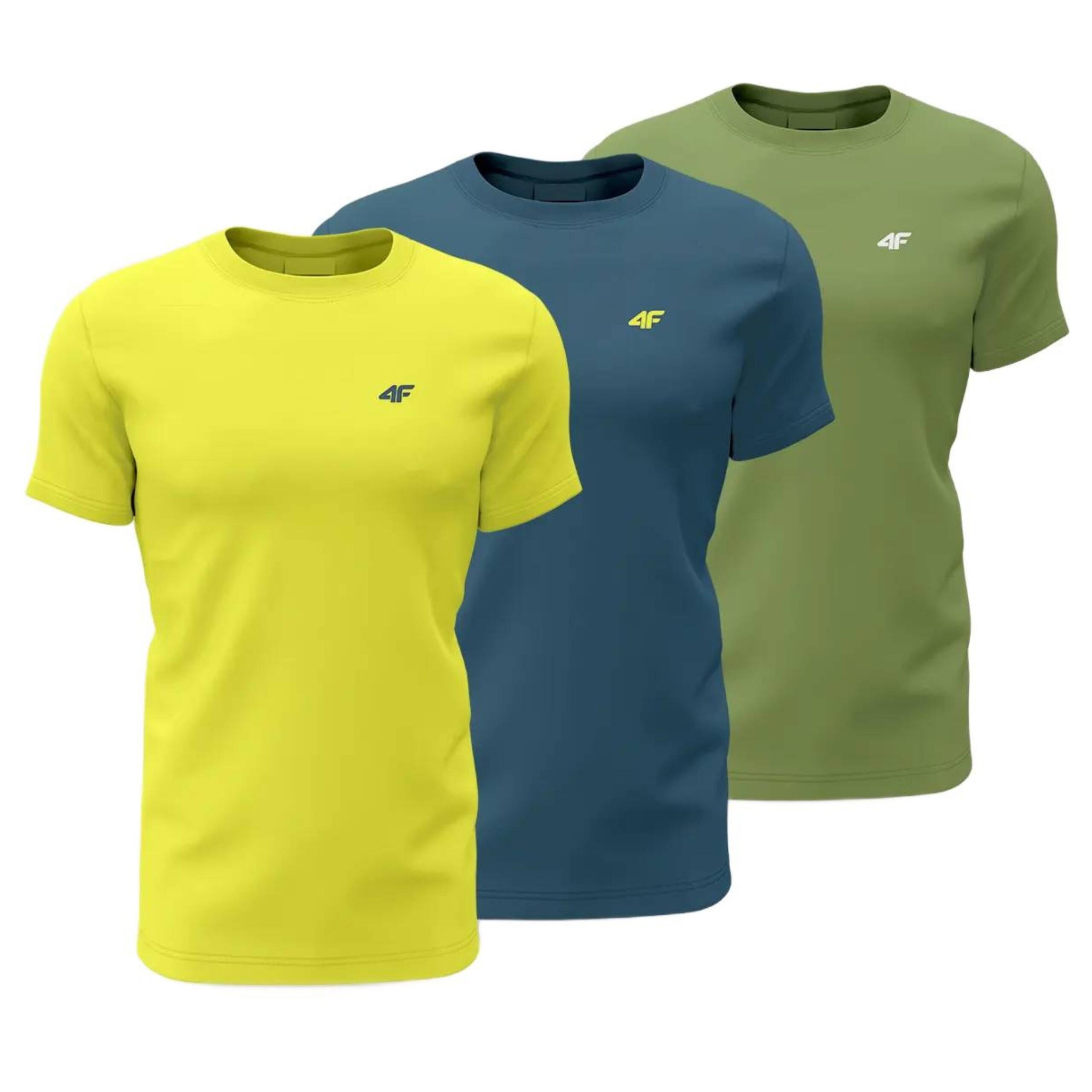 T-shirt męski (ZESTAW KOSZULEK 3 SZT.) 4F 4FWSS26TTSHM4217 2/5