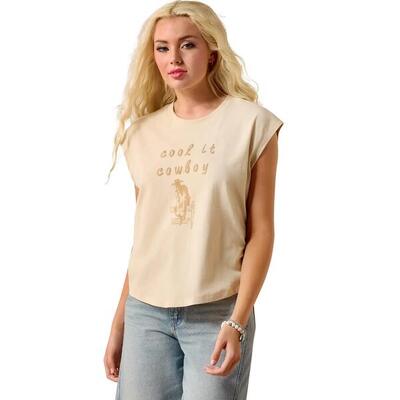 Dames mouwloos t-shirt ariat cool it