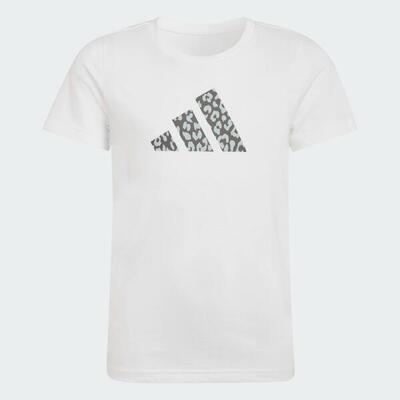Adidas girls animal print graphic tee wit ka2986