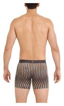 Boxer Saxx Smooth Flex Light Compression Cinza/Amarelo Homem 3/4