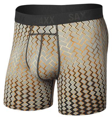 Boxer Saxx Smooth Flex Light Compression Cinza/Amarelo Homem 1/4