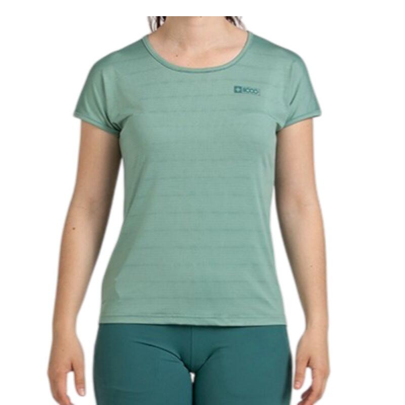 T-shirt feminino +8000 Talisa verde, técnico e leve 1/1