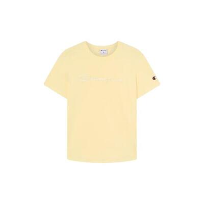 Champion dames t-shirt geel, premium katoen